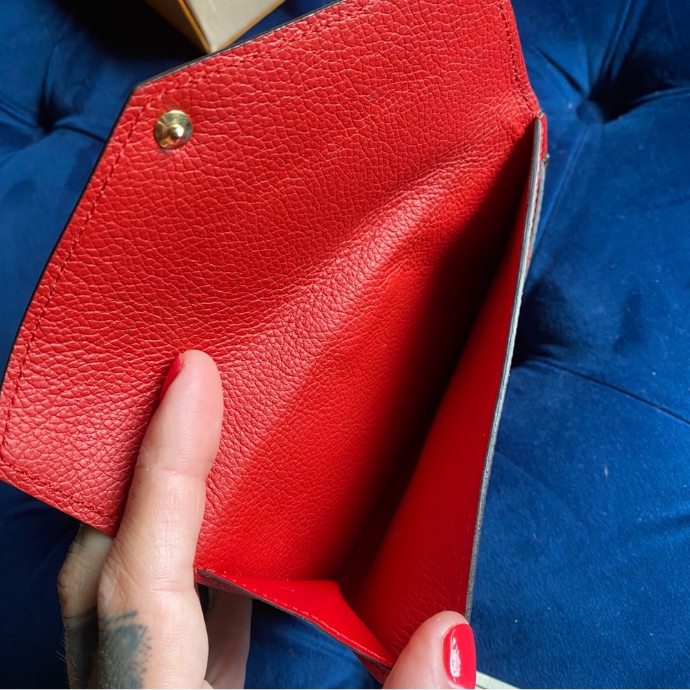 SOLD Authentic Louis Vuitton Cerise Monogram Canvas Pallas Compact Wallet Red - Picture 7 of 12